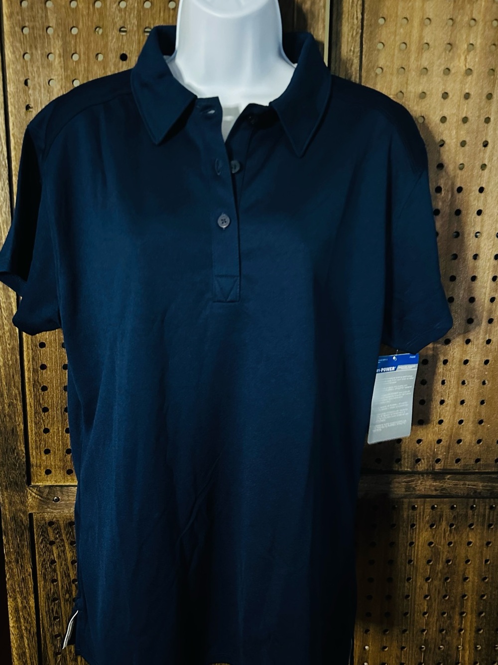 Russell Athletic Navy Blue Polo Shirt Size L